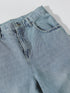SIDE PLEATED DENIM PANTS / Y243-31045-3 /【 BLUE 】